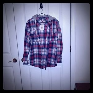 Forever 21 Flannel w/ Removable Hood